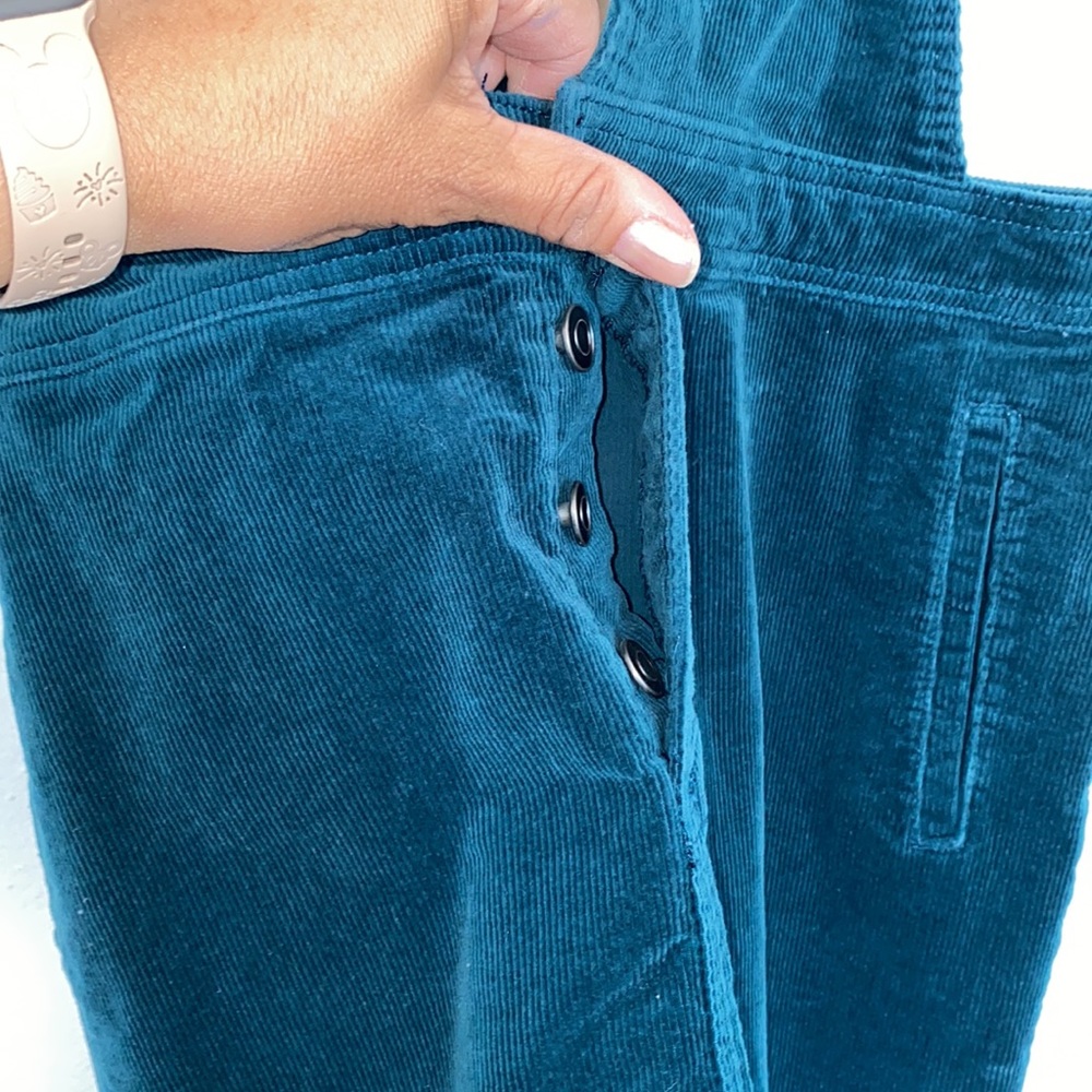 Wild Fable Blue / Green Corduroy Suspender / Overall Skirt - Picture 5 of 8